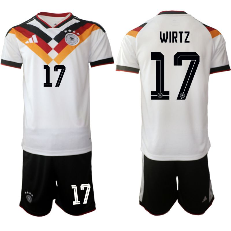 Men 2026 World Cup National Team Germany home white #17 Soccer Jersey->germany jersey->Soccer Country Jersey